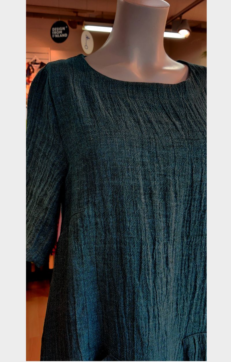 Pellavamekko VILJA taskuilla - Image 4