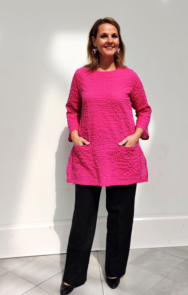 pinkki-muoviton-puuvilla-tunika-kotimainen-damadesign