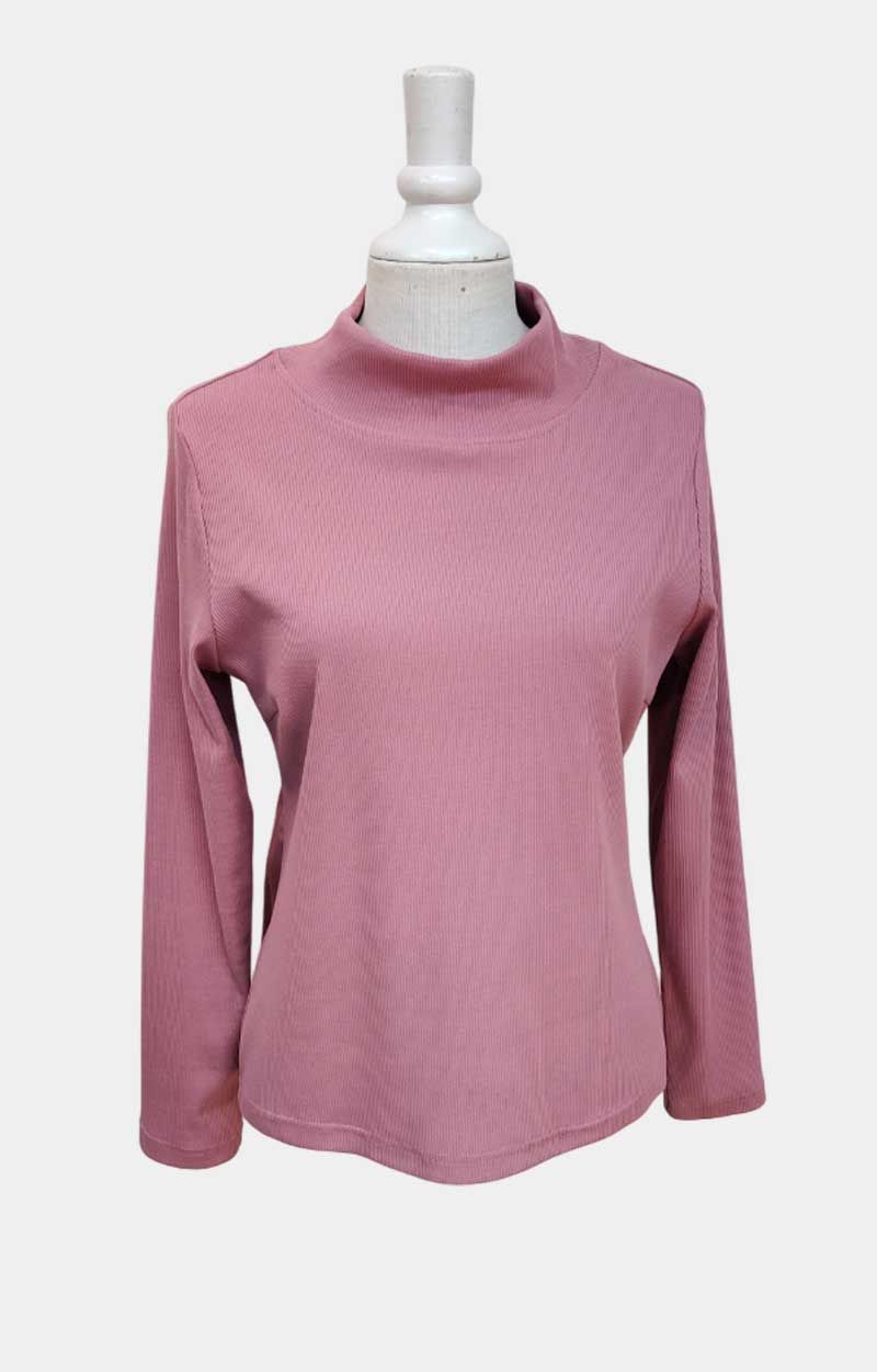 ribbi-pusero-roosa-pitkähiha-kauluksella-damadesign.fi